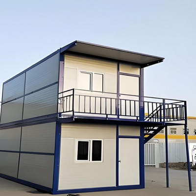 Versatilità doppio strato pieghevole 2 piani casa container 20 piedi può resistere ai terremoti