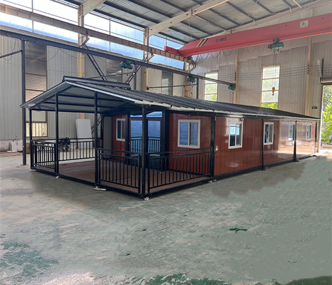 Mobile 20ft 40ft Shipping Container House lusso con terrazza