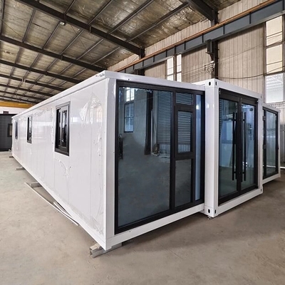 Casa di container di trasporto prefabbricata espandibile alloggi temporanei 2-3 camere da letto